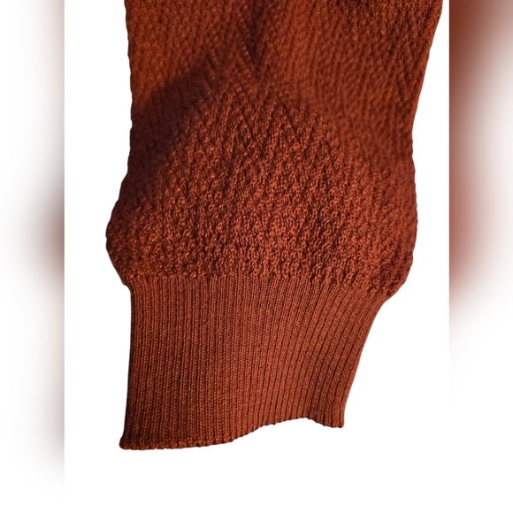 Talbots Men's Red V-Neck Pullover Sweater, Baby Alpaca Wool & Silk, XL - Picture 3 of 8